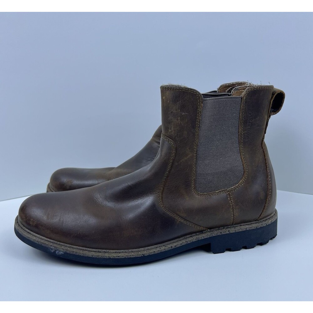 GH Bass & Co Dallas Brown Leather Boots Waterproof Slip On Ankle US Size 10.5 M
